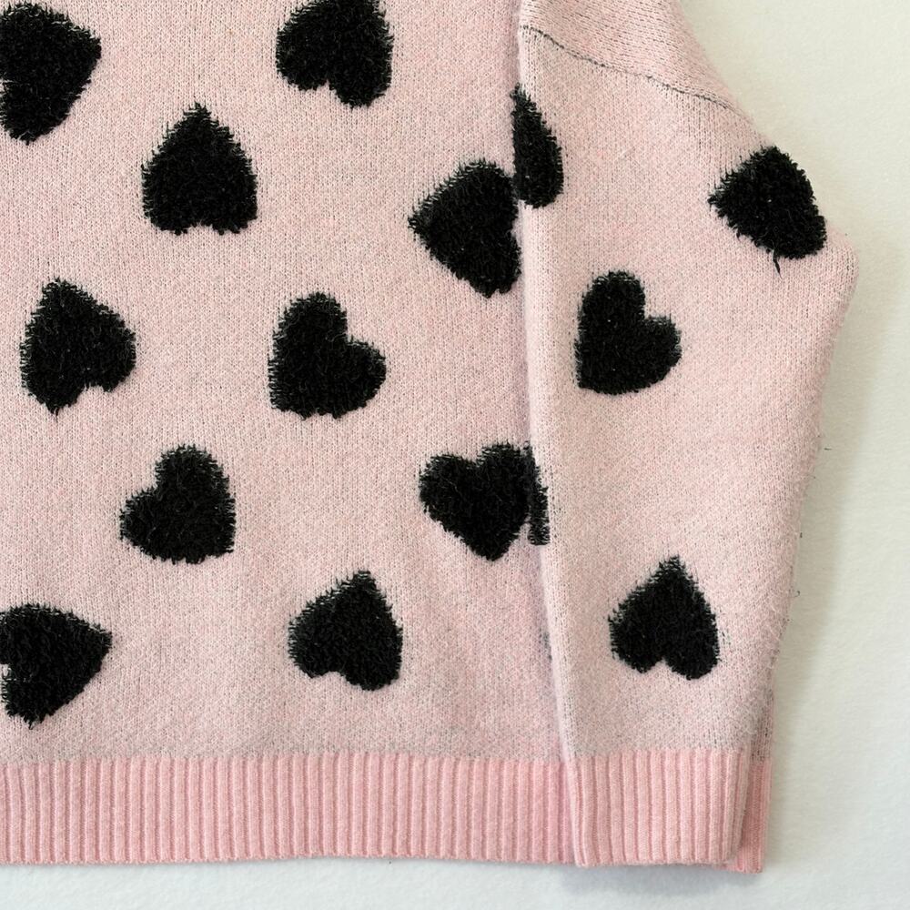 Torrid Sweater Women’s Plus 2X Oversized Baggy Pink Hearts Soft Comfy Snuggly - Picture 8 of 11